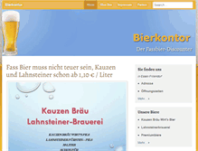 Tablet Screenshot of bierkontor.de